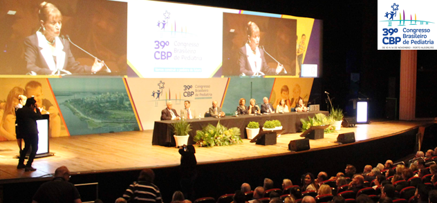 Mesa de abertura do 39. Congresso Brasileiro de Pediatria em Porto Alegre, RS SPRS SBP