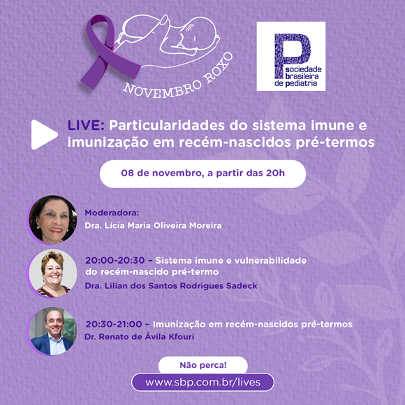 Novembro Roxo Prematuridade SBP SPRS