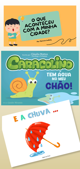 Livros infantis enchente RS SPRS