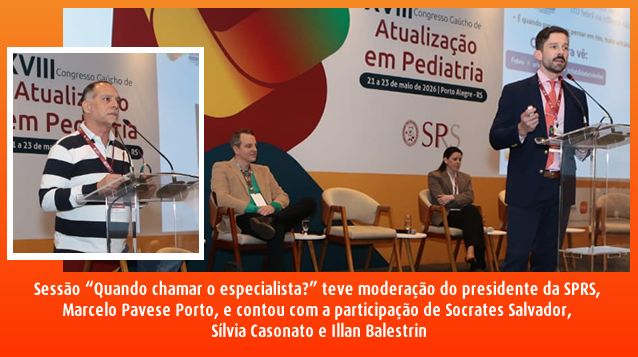 XVIII Congresso Ga&uacute;cho de Atualiza&ccedil;&atilde;o em Pediatria 2026 SPRS